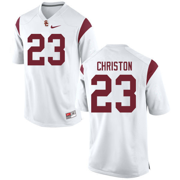 Men #23 Kenan Christon USC Trojans College Football Jerseys Sale-White